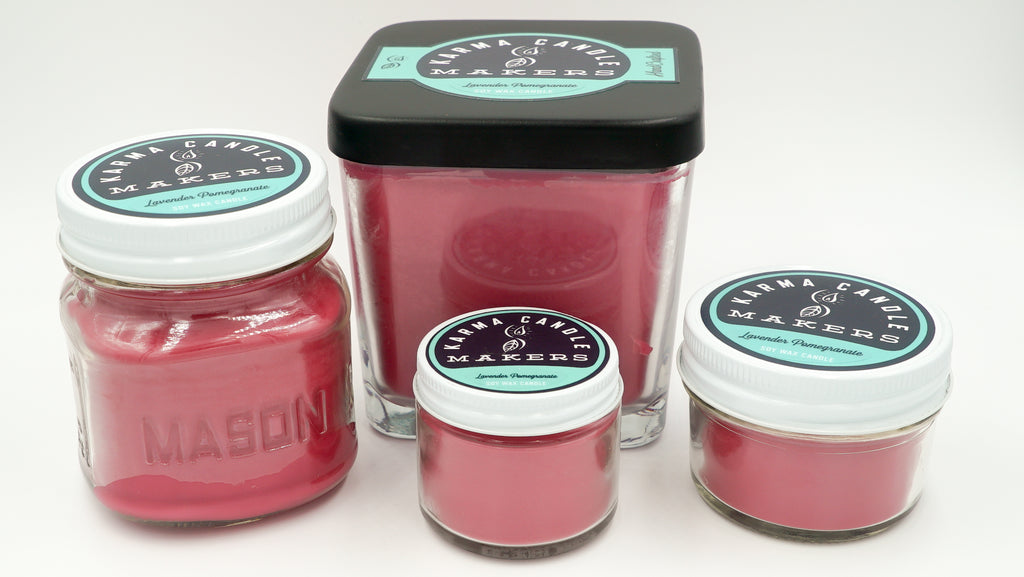 Karma Candle Makers Lavender Pomegranate Soy Candles